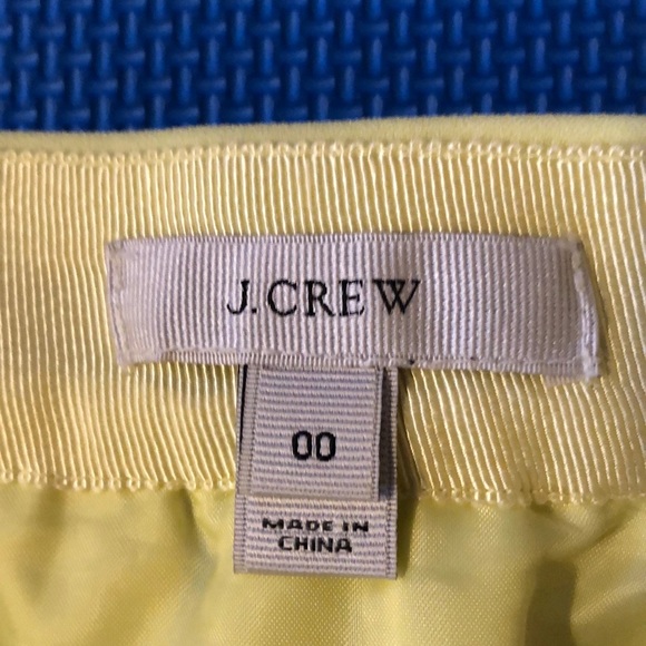 J Crew lined yellow skirt - US 00 - Picture 5 of 9